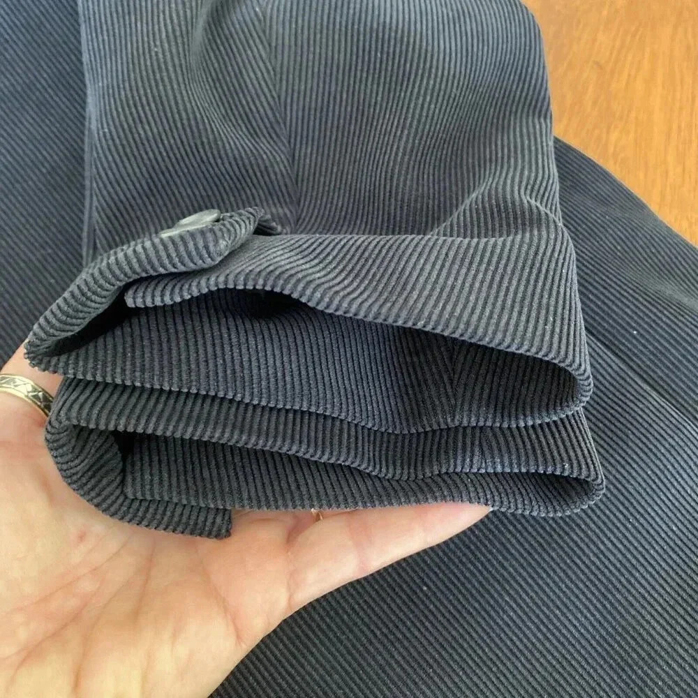 Pronto Uomo Men’s Corduroy Blazer Jacket Black 40 Short Preppy Academia Casual - Picture 16 of 16